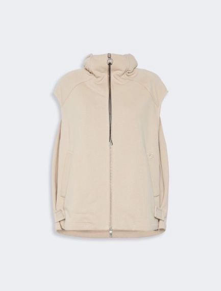 Cotton-blend fleece gilet - BEIGE - Sportmax - 7