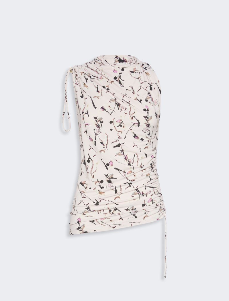 Draped viscose jersey asymmetrical top - ANTIQUE ROSE - Sportmax - 8