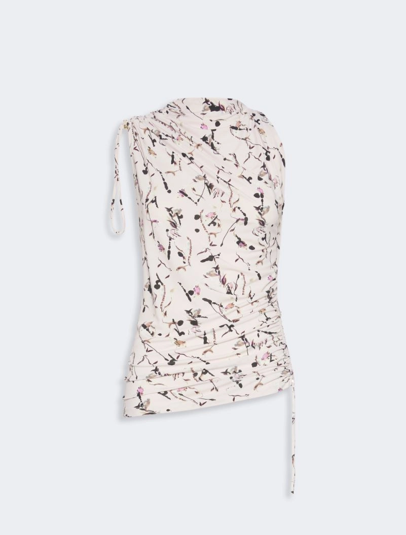 Draped viscose jersey asymmetrical top - ANTIQUE ROSE - Sportmax - 8