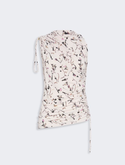 Draped viscose jersey asymmetrical top - ANTIQUE ROSE - Sportmax - 8