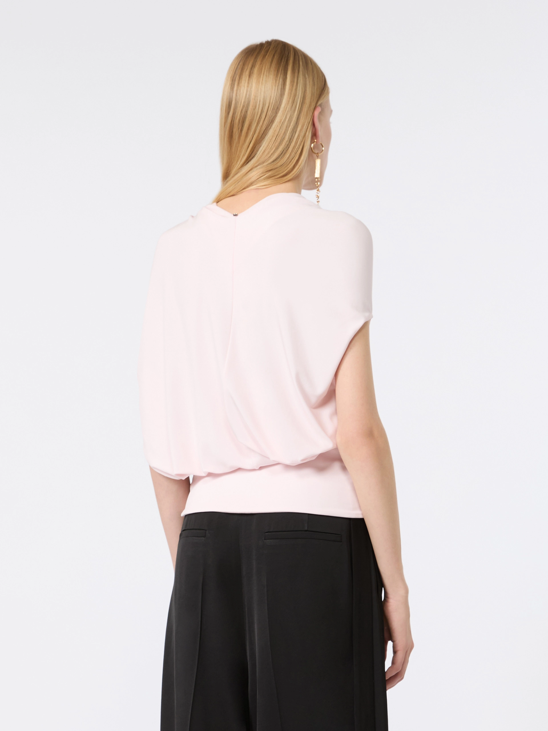 Draped fluid jersey top - POWDER - Sportmax - 3
