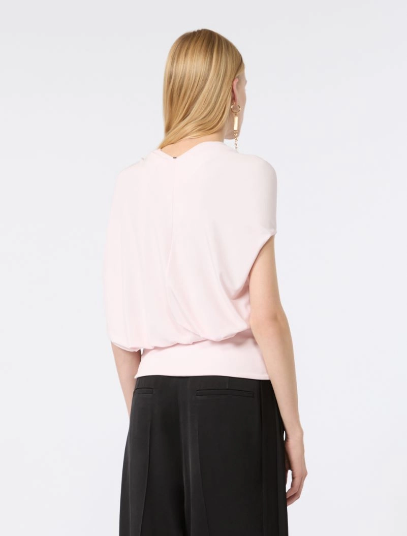 Draped fluid jersey top - POWDER - Sportmax - 3