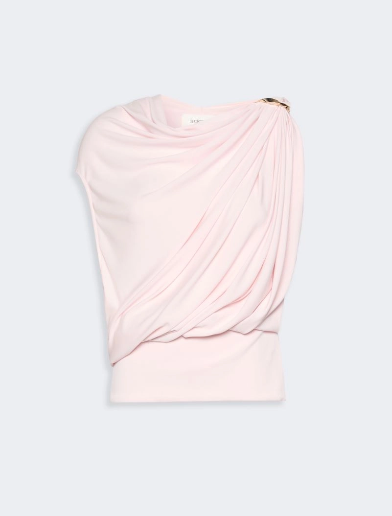 Draped fluid jersey top - POWDER - Sportmax - 7