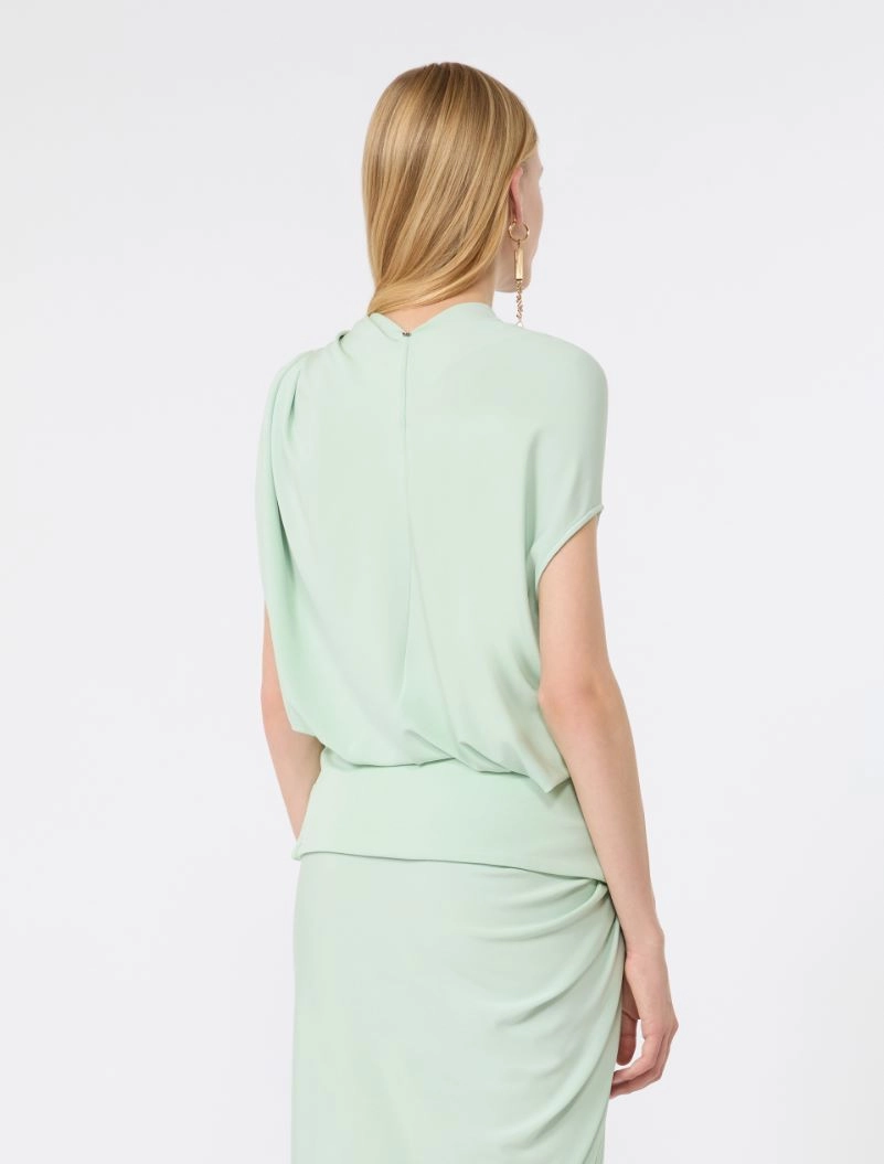 Draped fluid jersey top - PASTEL GREEN - Sportmax - 3