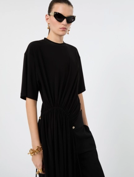 Short-sleeved draped jersey top - Sportmax