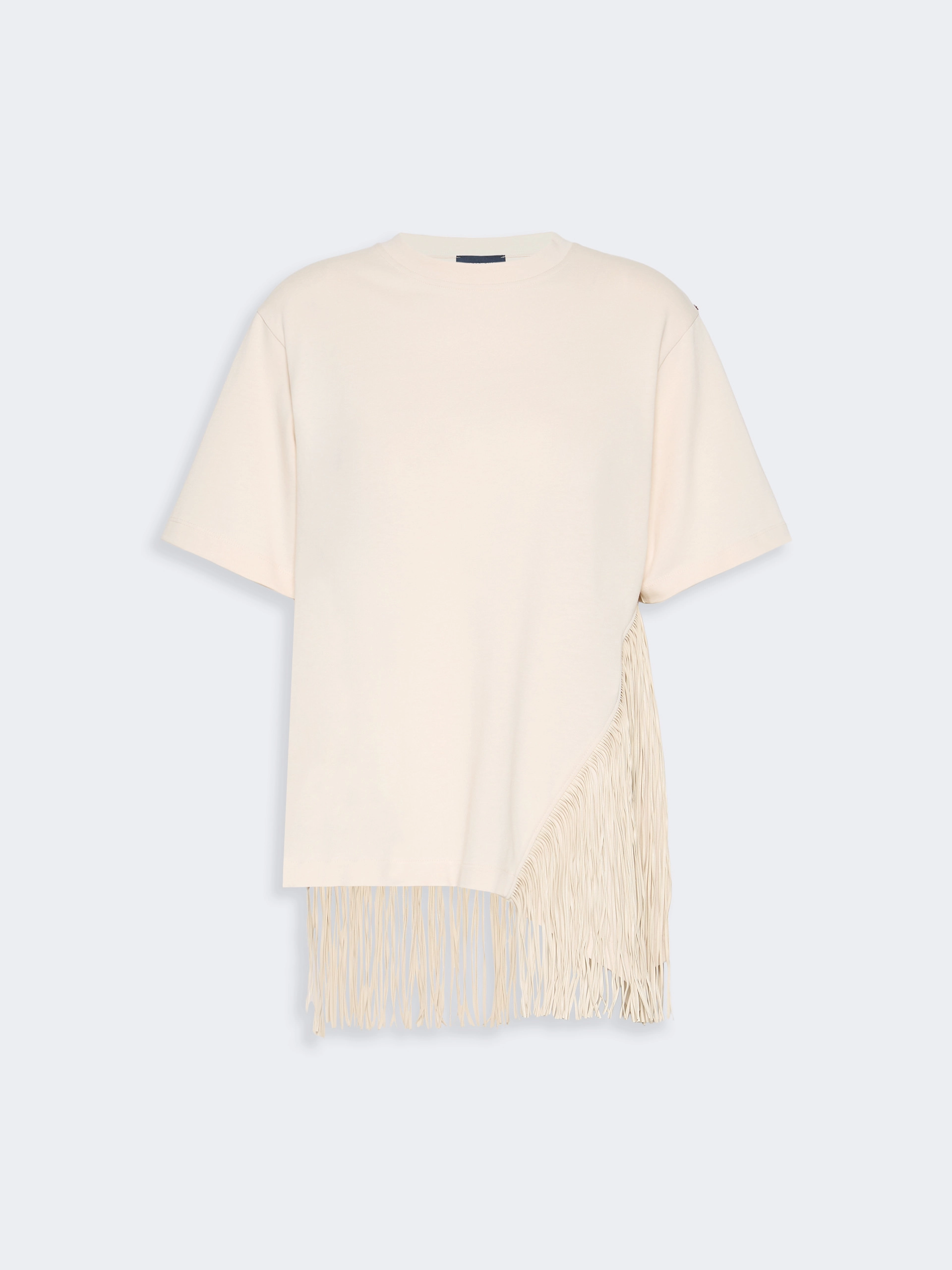 Fringed cotton T-shirt - WHITE - Sportmax - 6